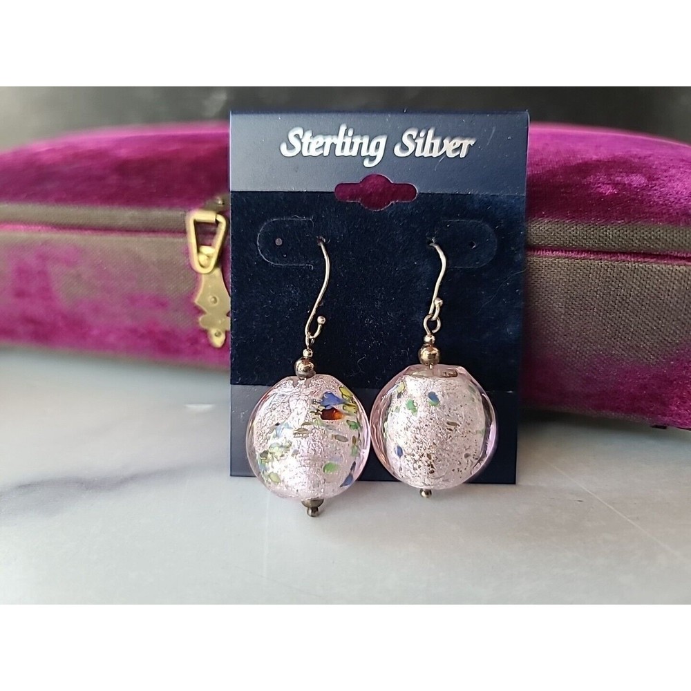 Vintage Sterling Silver Dangling Pierced Earrings, NWT - Picture 3 of 10